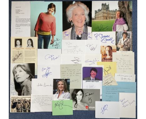Tv, Film And Politics Collection of 30 Genuine Signed Various Items. Signatures include Geoffrey Howe, Derek Devonshire, Step