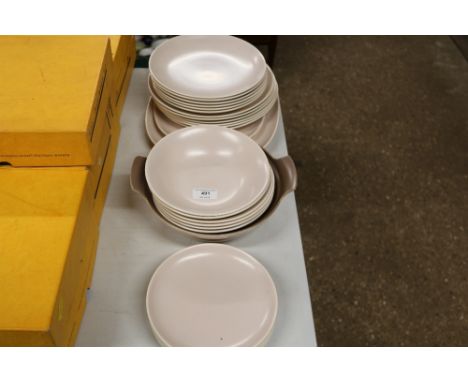 A quantity of Poole pottery twin tone dinnerware 