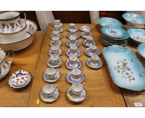 A quantity of Noritake coffee cans and saucers; and oriental coffee cups and saucers