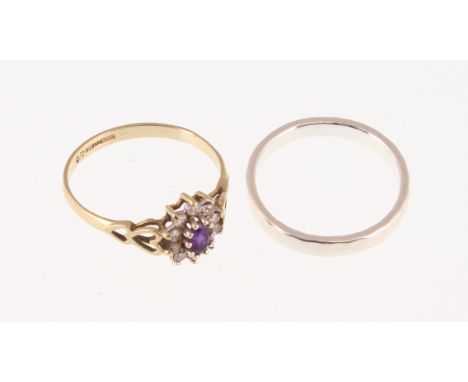 POLICE - A 9ct H/M stone set ring approx 1.4gms & another marked 925 (2)  [VAT ON HAMMER PRICE]
