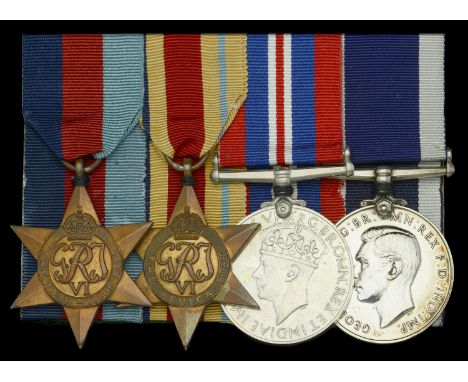 Four: Stoker Petty Officer A. G. Parmenter, Royal Navy  1939-45 Star; Africa Star; War Medal 1939-45; Royal Navy L.S. & G.C.,