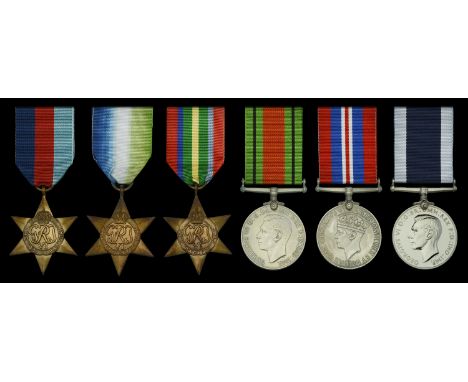 Six: Chief Engine Room Artificer S. Milford, Royal Navy  1939-45 Star; Atlantic Star; Pacific Star; Defence and War Medals 19