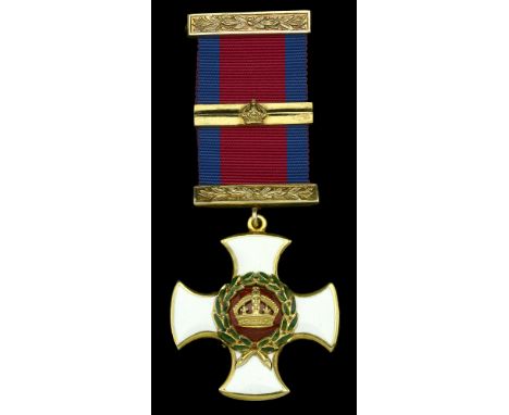 Distinguished Service Order, G.V.R., silver-gilt and enamel, with Second Award Bar and integral top riband bar, in Garrard & 
