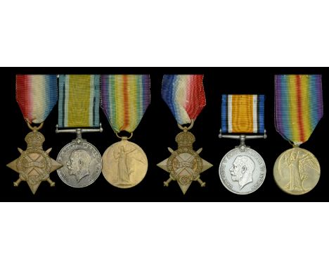 Three: Corporal H. Newcombe, Duke of Cornwall’s Light Infantry 1914-15 Star (9060 Cpl. H. Newcombe. D. of Corn: L.I.); Britis