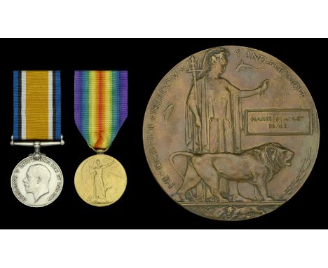 Pair: Private H. S. Beale, Royal Fusiliers, who was killed in action on the Western Front on 27 July 1916  British War and Vi
