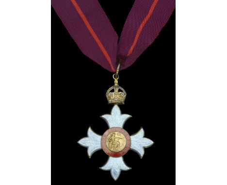 The Most Excellent Order of the British Empire, C.B.E. (Military) Commander’s 1st type neck badge, silver-gilt and enamel, wi