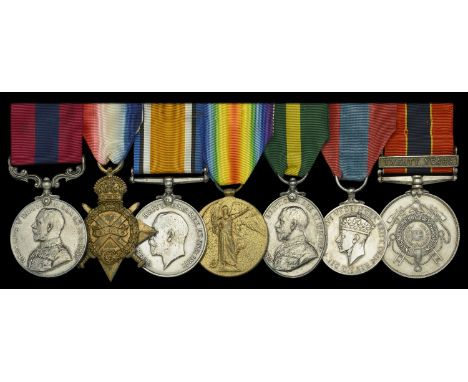 A Great War D.C.M. group of seven awarded to Sergeant S. Cluer, 4th Battalion, Royal Sussex Regiment  Distinguished Conduct M