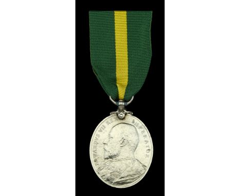 Territorial Force Efficiency Medal, E.VII.R. (37 Sjt: F. J. Harper. Devon (Ftrs) R.E.) good very fine £70-£90  ---  Francis J