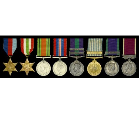 Eight: Warrant Officer Class II P. J. Smith, Royal Engineers  1939-45 Star; Italy Star; Defence and War Medals 1939-45; Gener