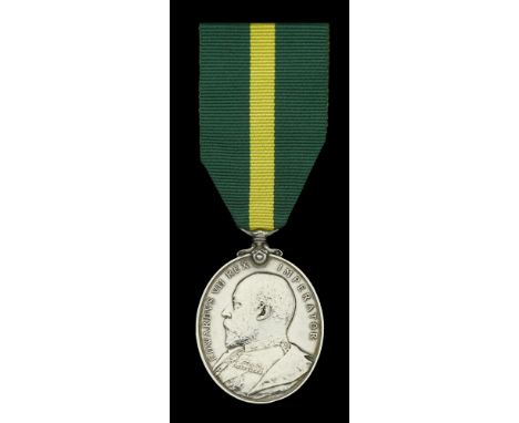 Territorial Force Efficiency Medal, E.VII.R. (78 Cpl. F. Newberry. Devon (Fts) R.E.) good very fine £70-£90  ---  Frederick N