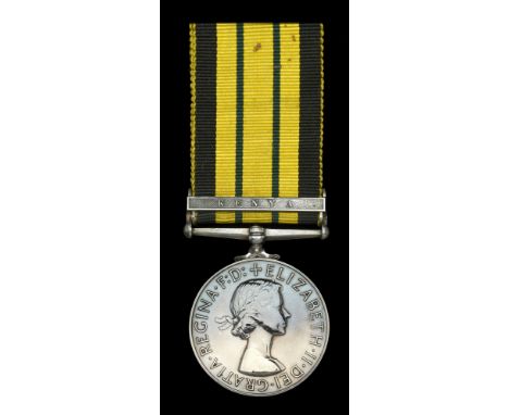 Africa General Service 1902-56, 1 clasp, Kenya (22991269 Pte. T. Beaumont. K.O.Y.L.I.) first two digits of number officially 