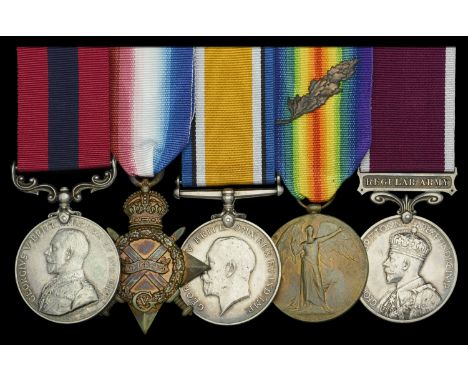 A Great War ‘Battle of Es Sinn’ Mesopotamia D.C.M. group of five awarded to Sergeant W. Cole, 2nd Battalion, Dorsetshire Regi