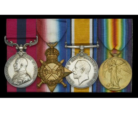 A Great War 1918 ‘Western Front’ D.C.M. group of four awarded to Acting Company Sergeant-Major A. W. Currie, Royal Fusiliers,