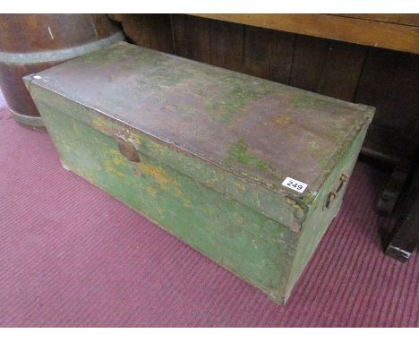 Industrial original painted trunk