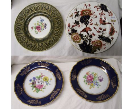 4 cabinet plates to include Royal Worcester &amp; Bohemian examples