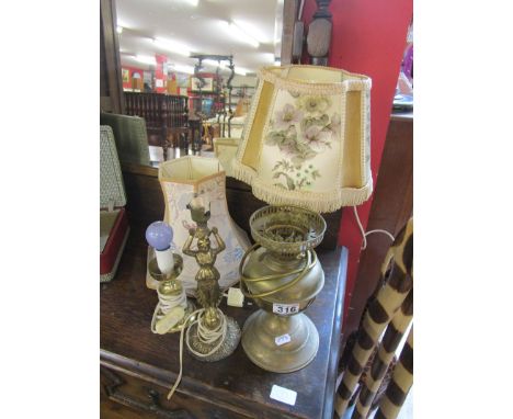 Collection of brass lamp bases