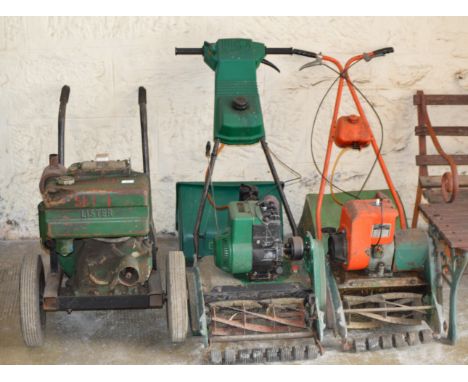 LISTER DIESEL ENGINE &amp; 2 ENGINE LAWNMOWERS     