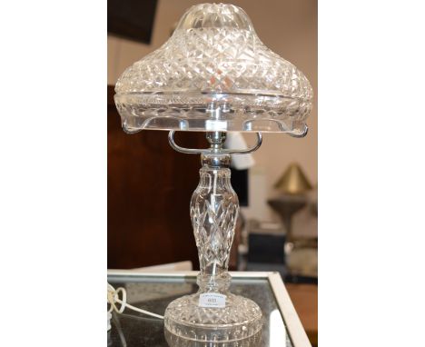 CUT CRYSTAL TABLE LAMP WITH SHADE     