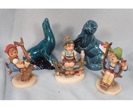 HUMMEL FIGURES with two Poole animal models