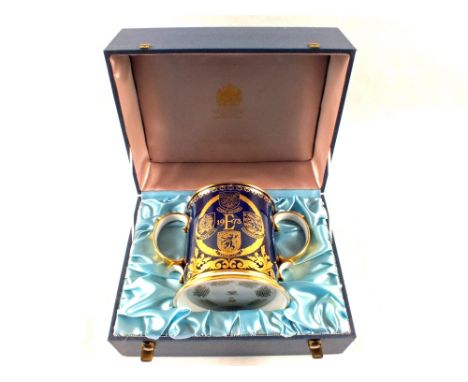 A boxed Spode limited edition 1973 European Union loving cup