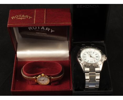 A lady's base metal Rotary wristwatch and a gent's Sekonda wristwatch