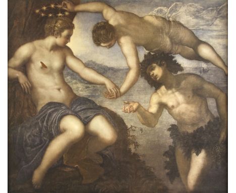 After Jacopo Robusti Tintoretto (Italian, 1518-1594),'Bacchus, Venus And Ariadne',Aquatint on paper,  Label verso attributing