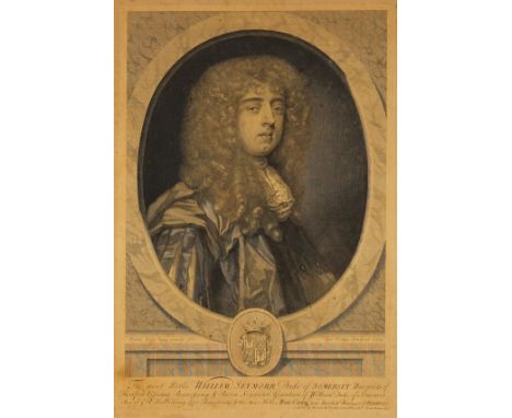 After Sir Peter Lely (British, 1618-1680),A bust length portrait of William Seymour, Duke Of Somerset set in an architectural