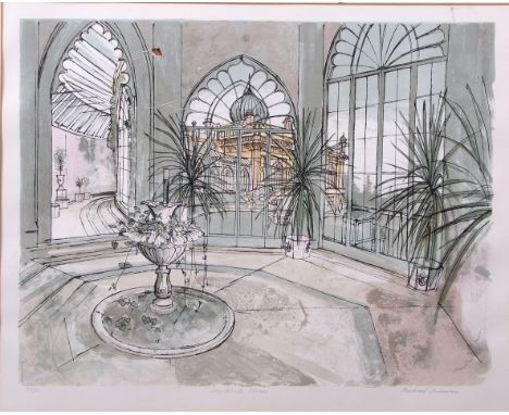 AR Richard Bawden (born 1936)  "Sezincute House" coloured lithograph, signed, numbered 38/70 and inscribed with title in penc
