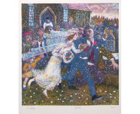  AR Michael Reynolds (1933-2008)  "The Wedding"  lithograph, signed, numbered 106/200 and inscribed with title in pencil to l