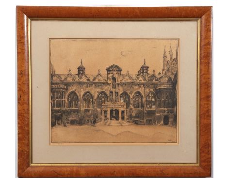  AR Sir William Newzam Prior Nicholson  Oriel College, Oxford coloured lithograph, signed and numbered 122 in pen to lower ma