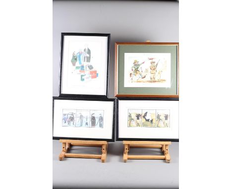 Annie Tempest: two signed limited edition colour prints, country pursuits, a larger similar print, "Enjoying one's wife's hob