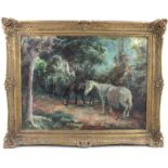 Kurt Meyer-Eberhardt (Leipzig 1895 - 1977 München) "Pferde auf der Waldlichtung"