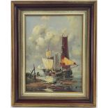 Willms (20.Jh.) Fischerboote im Hafen