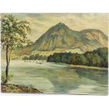 M. Borchardt 'Rheinlandschaft am Rolandseck', 1956
