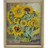 Sonnenblumen Stillleben signiert Moth?