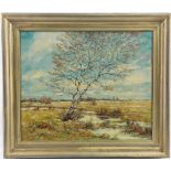 'Birke in stürmischer Landschaft', 20. Jh.