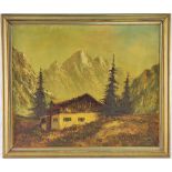 Hütte in den Alpen, signiert Eschenbroich, 20.Jh.