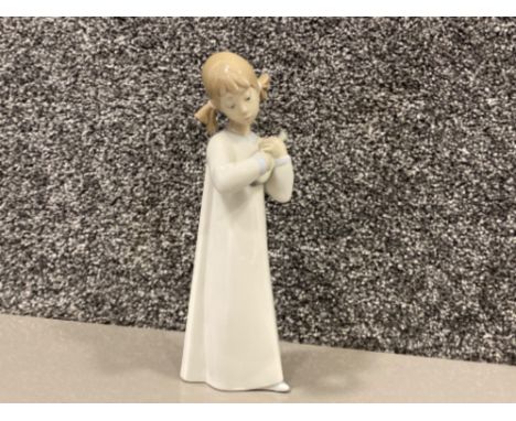 Lladro figure 4871 girl playing mandolin