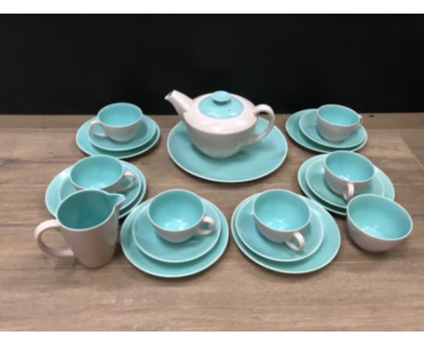 1950s Poole pottery tea service containing 22 pieces