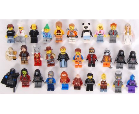 A collection of 30x assorted Lego minifigures to include; Simpsons, Series, City, Guardians Of The Galaxy, Lord Of The Rings,