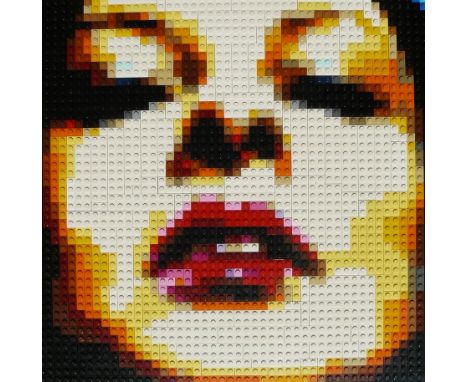 A beautiful original piece of Lego artwork by internationally renowned Lego Artist Pauline Aubey / POUPÉE DE CHAIR. Titled 'l