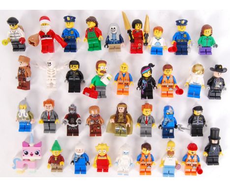 A good collection of 35x assorted Lego minifigures - various themes and series to include; Simpsons, Lord Of The Rings, Chris