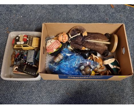 A small group of mixed toys:&nbsp;to include: a Polistil No.582 Mini-Cooper; a vintage Britains lead Life-Boat man; lead traf