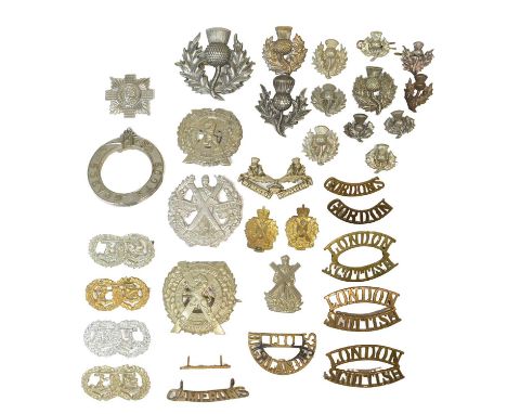 A collection of assorted Scottish Military Regiment cap badges to include; Argyll and Sutherland Highlanders, Scots Guards, S