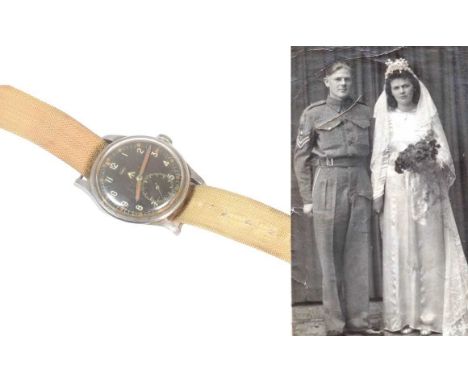 Property of Regimental Sgt Major Harry Skilton - an original WWII Second World War IWC ( International Watch Company ) ' Dirt