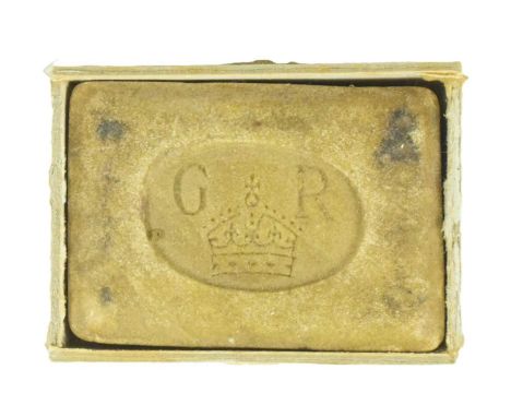 WWI First World War Interest - an original unused bar of First World War Government-issued soldier's soap. Impressed with the
