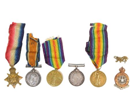 Two WWI First World War medal groups belong to x2 brothers in the City of London Yeomanry. 2787 Pte W Horne British War medal