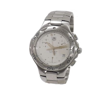 Tag Heuer Kirium Professional 200m chronograph stainless steel gentleman's bracelet watch, ref. CL1111, no. KJ6807, circular 