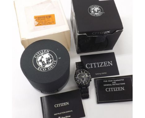 Citizen Eco-Drive Perpetual Calendar Sapphire WR200 radio-controlled gentleman's bracelet watch, ref. E650-S075165, 44mm (UWL