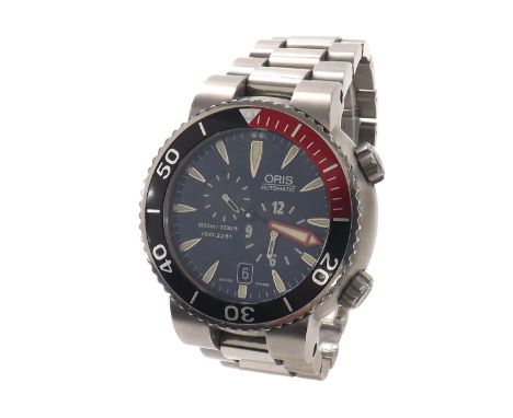 Oris TT1 Date Professional Diver's titanium automatic bracelet watch, ref. 649-7541, serial no. 23-31198, 44mm (C72A99) - Con